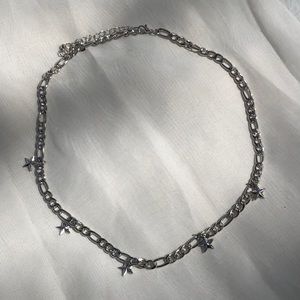 Men’s silver stars necklace